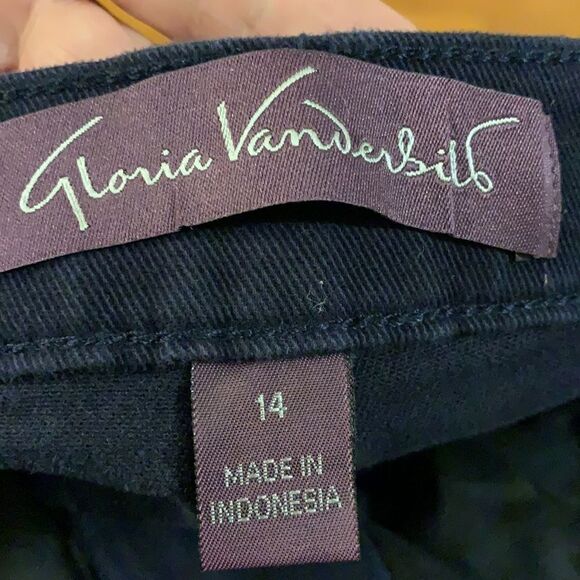 Gloria Vanderbilt Amanda denim jeans - size 14 black - Picture 7 of 9